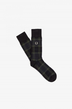 Accessories Ponožky Fred Perry Tartan Zelene Světle | CZDFL69567