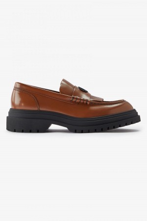 Dámské Obuv Fred Perry Læder Loafer Tan | CZJKU85501