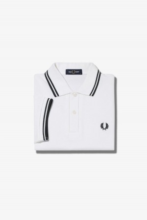 Pánské Fred Perry Shirt Fred Perry M3600 Bílé Černé Černé | YCZGT10468