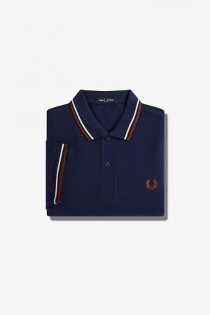 Pánské Fred Perry Shirt Fred Perry M3600 Tmavě Blankyt Hnědé | ECZVG63506