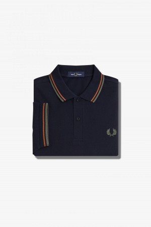 Pánské Fred Perry Shirt Fred Perry M3600 Tmavě Blankyt Zelene | BCZSD32159