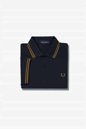 Pánské Fred Perry Shirt Fred Perry M3600 Tmavě Blankyt Tmavě Tmavě | ACZWC29348