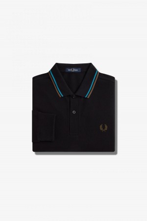 Pánské Fred Perry Shirt Fred Perry M3636 Černé Blankyt Zelene | CZQAV88344