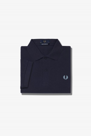 Pánské Fred Perry Shirt Fred Perry M3 Tmavě Blankyt | CZZDE30628