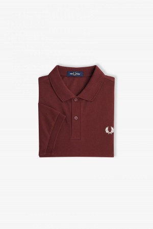 Pánské Fred Perry Shirt Fred Perry M6000 Oxblood / Ecru | MCZHR37379