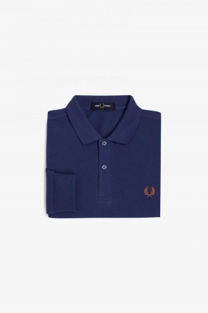 Pánské Fred Perry Shirt Fred Perry M6006 Tmavě Blankyt Hnědé | SCZNY14554