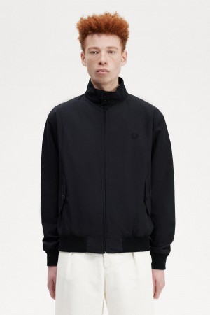 Pánské Kabáty Fred Perry Harrington Černé | BCZSO53755