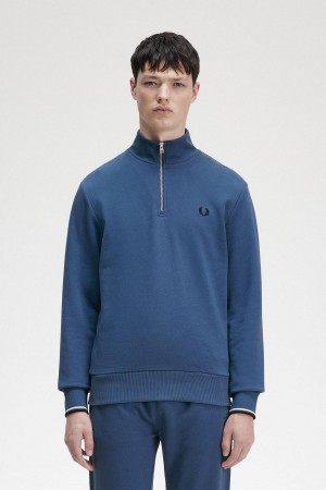 Pánské Mikiny Fred Perry Half Zip Blankyt | CZCIF15488