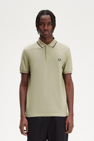 Pánské Polo Triko Fred Perry M3600 Světle Tmavě Blankyt | ZCZMJ34075