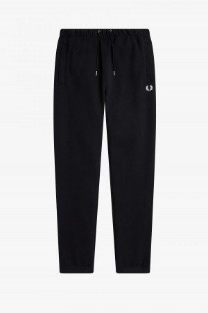 Pánské Tepláky Fred Perry Loopback Sweatpant Černé | TCZPQ75465