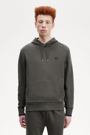 Pánské Tepláky Fred Perry Tipped S Kapucí Sweatshirt Zelene | CZJBT90000