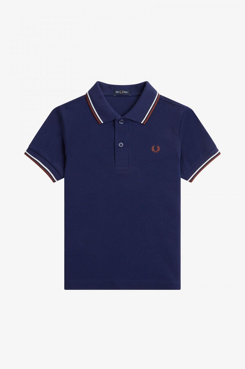 Accessories Dětské Fred Perry Kids Twin Tipped Tmavě Blankyt Hnědé | XCZGW31067