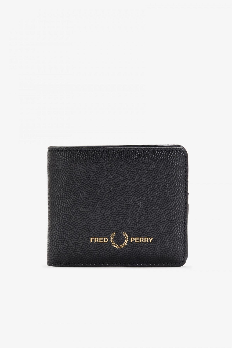 Accessories Peněženka Fred Perry Scotch Grain Billfold Černé | FCZHY30772