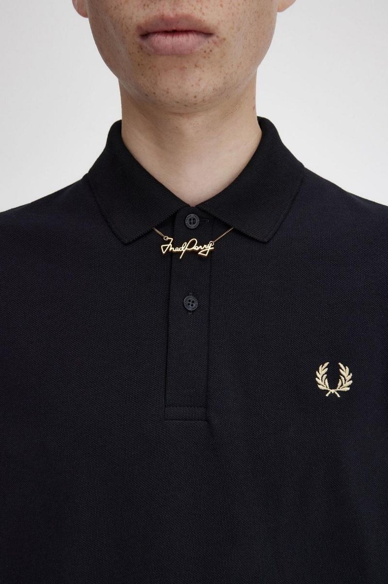 Accessories Šperky Fred Perry Fred Perry Necklace Zlaté | CZEAH62250