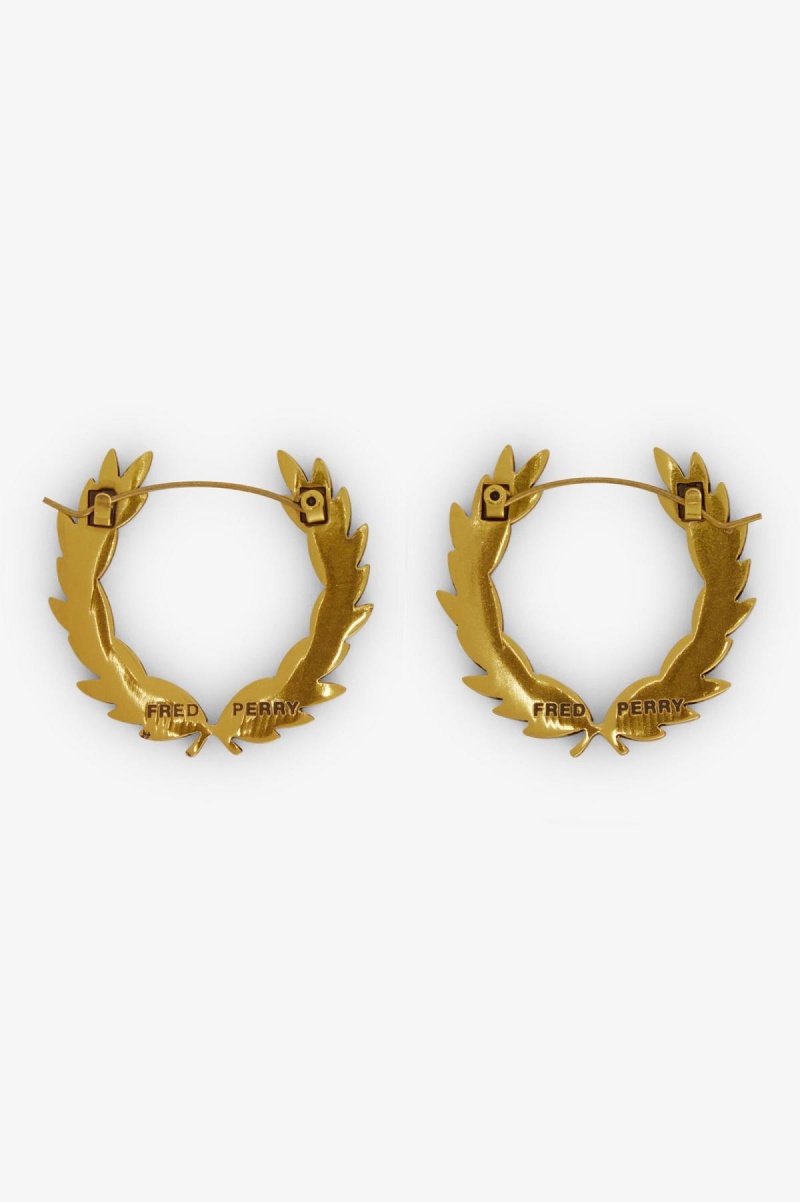 Accessories Šperky Fred Perry Laurel Wreath Earrings Zlaté | CZNZX19304