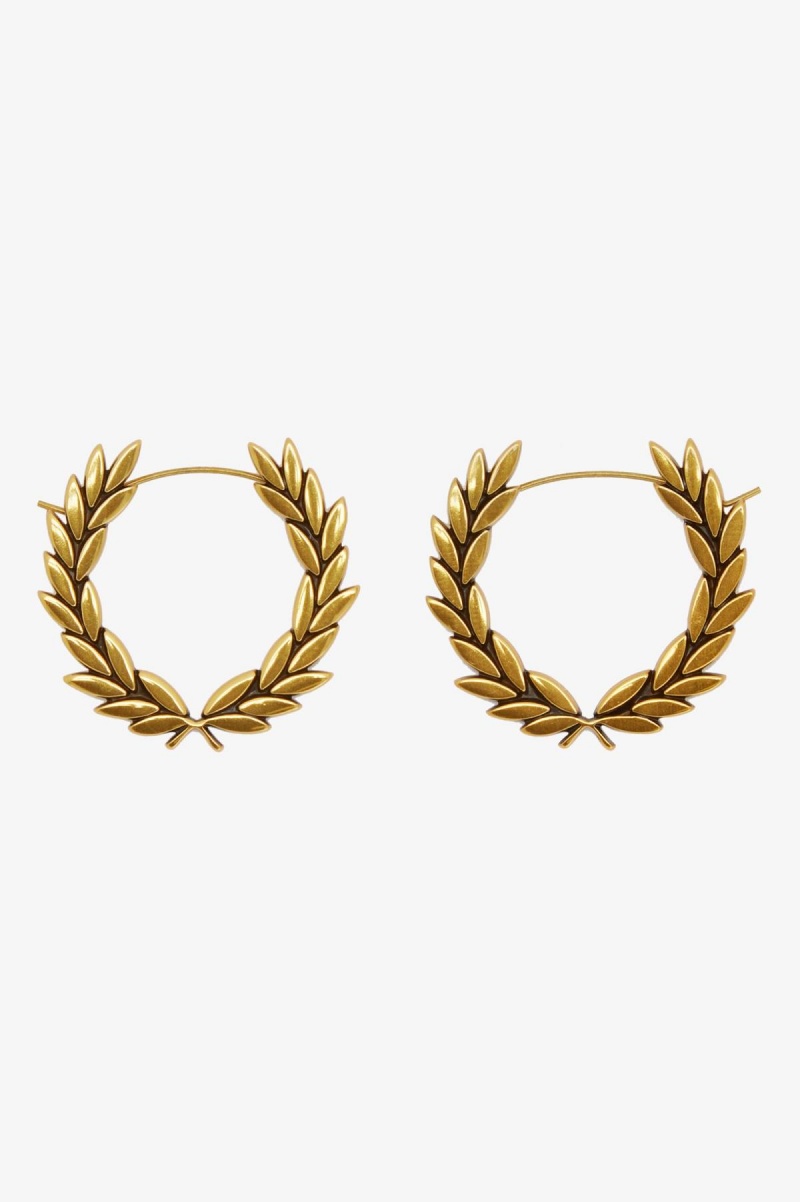 Accessories Šperky Fred Perry Laurel Wreath Earrings Zlaté | CZNZX19304