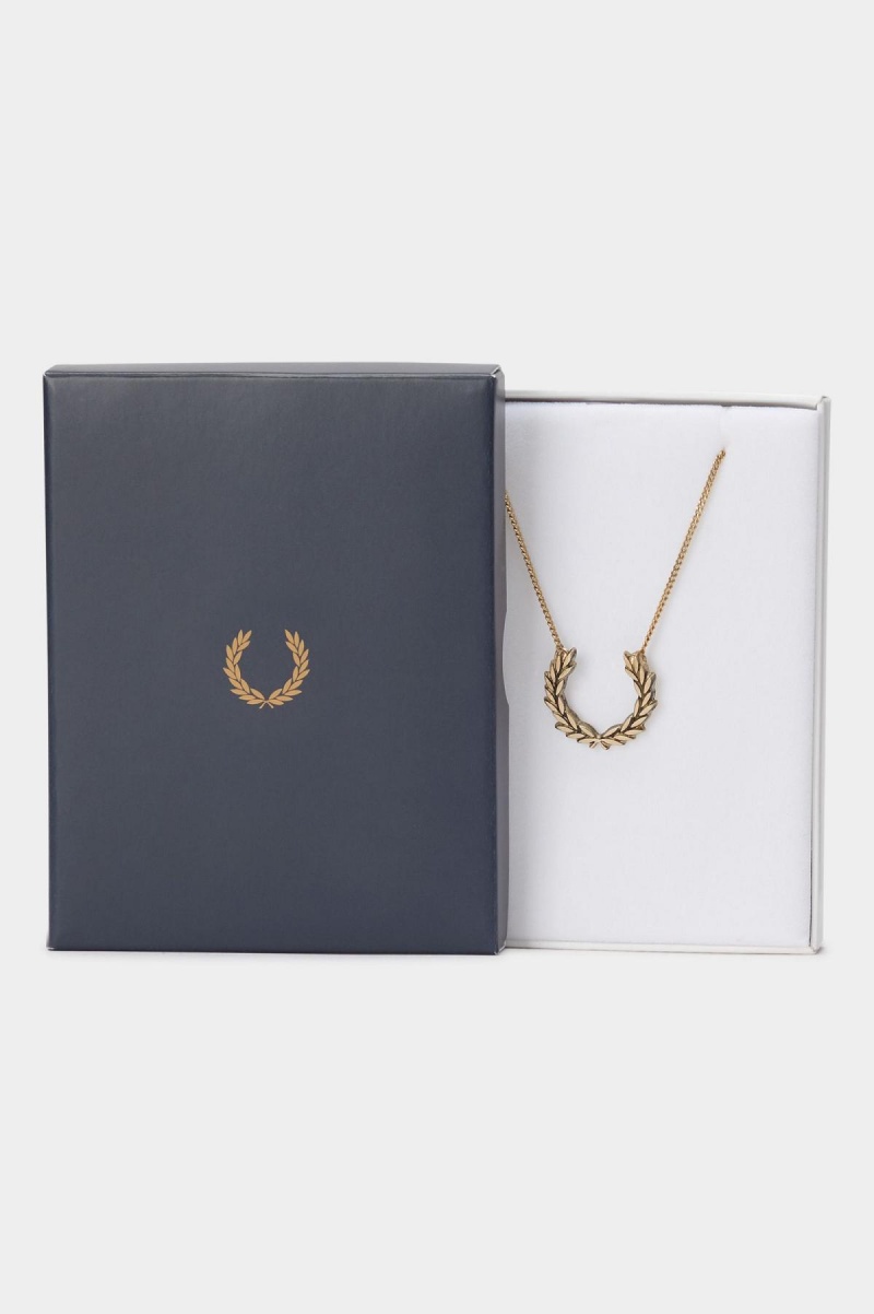 Accessories Šperky Fred Perry Laurel Wreath Necklace Zlaté | CZDYB32842