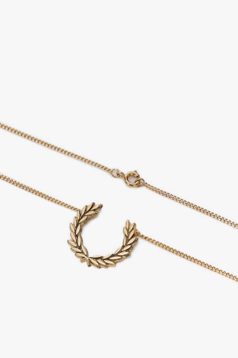 Accessories Šperky Fred Perry Laurel Wreath Necklace Zlaté | CZDYB32842