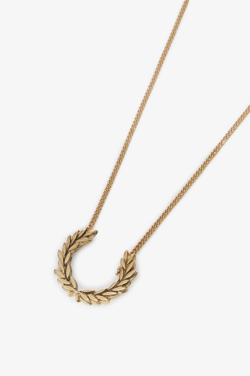 Accessories Šperky Fred Perry Laurel Wreath Necklace Zlaté | CZDYB32842