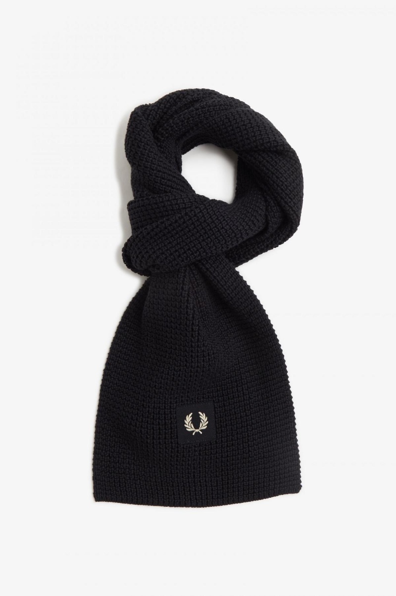 Accessories Šátek Fred Perry Waffle Knit Žebrovaný Tmavě | DCZKV20334