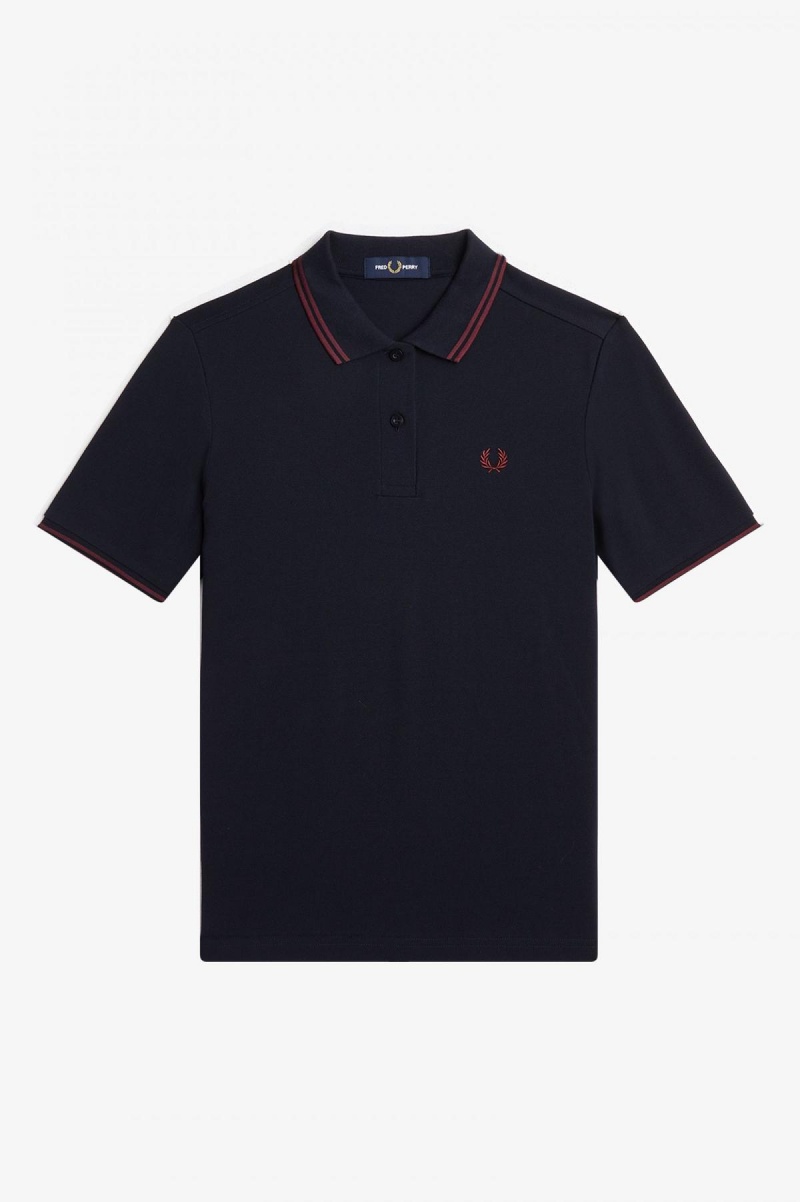 Dámské Fred Perry Shirt Fred Perry G3600 Tmavě Blankyt | FCZUI47645