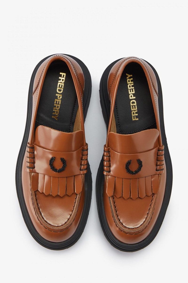 Dámské Obuv Fred Perry Læder Loafer Tan | CZJKU85501