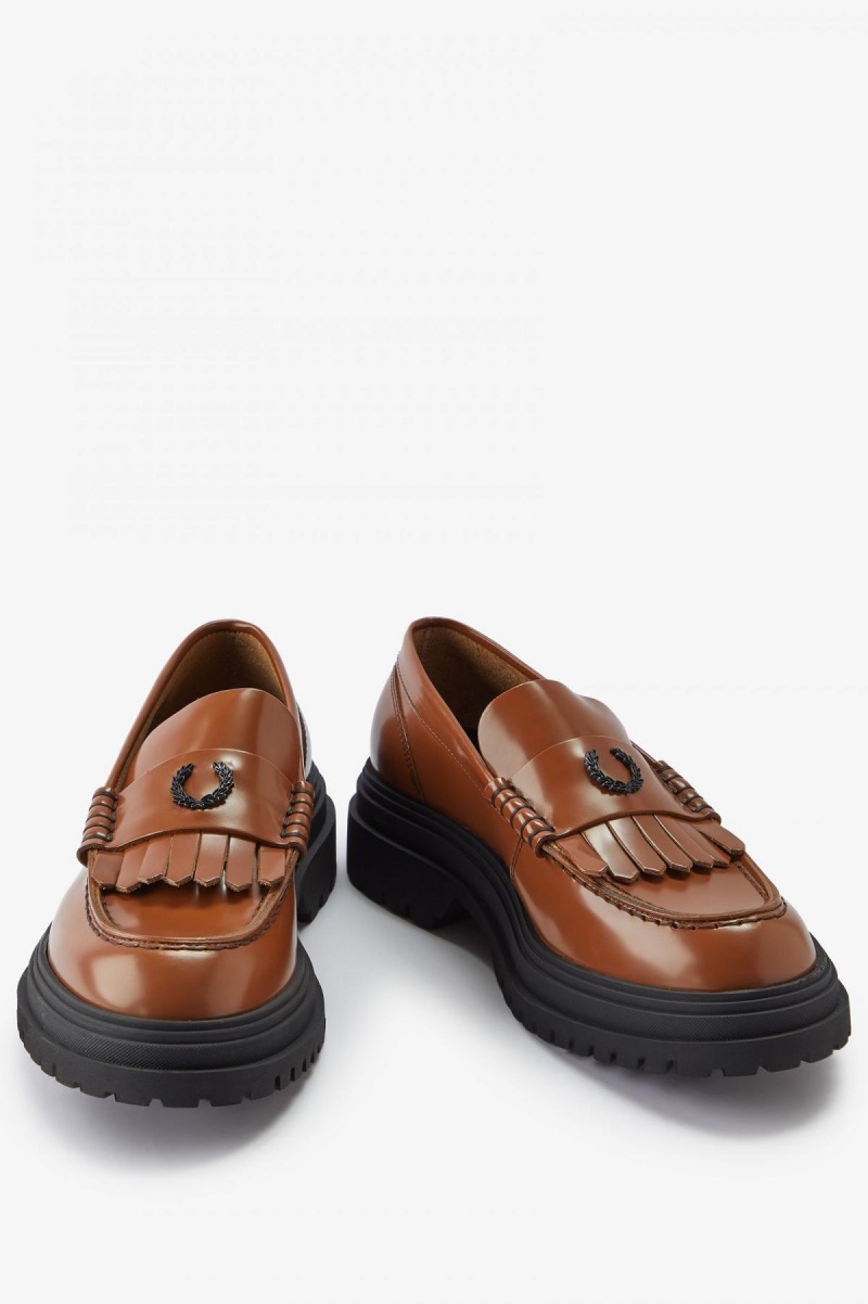 Dámské Obuv Fred Perry Læder Loafer Tan | CZJKU85501