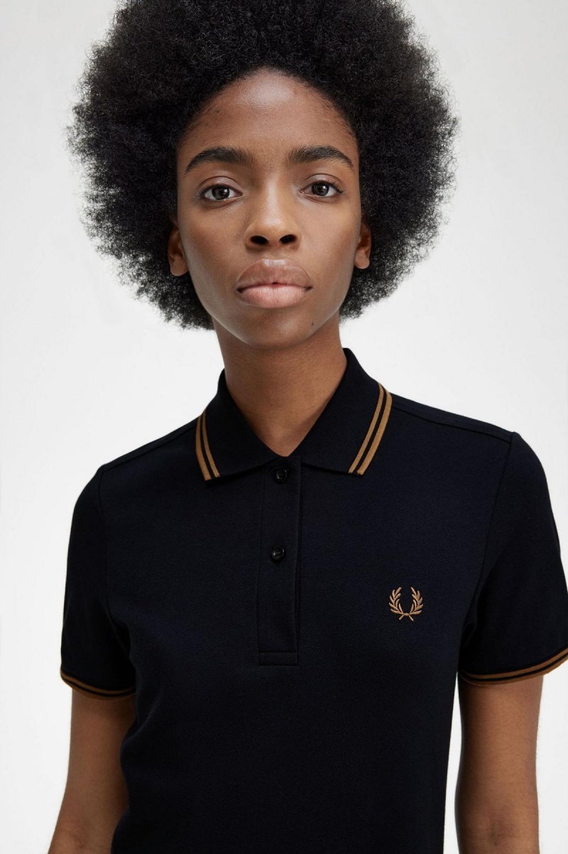 Dámské Šaty Fred Perry Twin Tipped Fred Perry Shirt Tmavě Blankyt | QCZWA11837