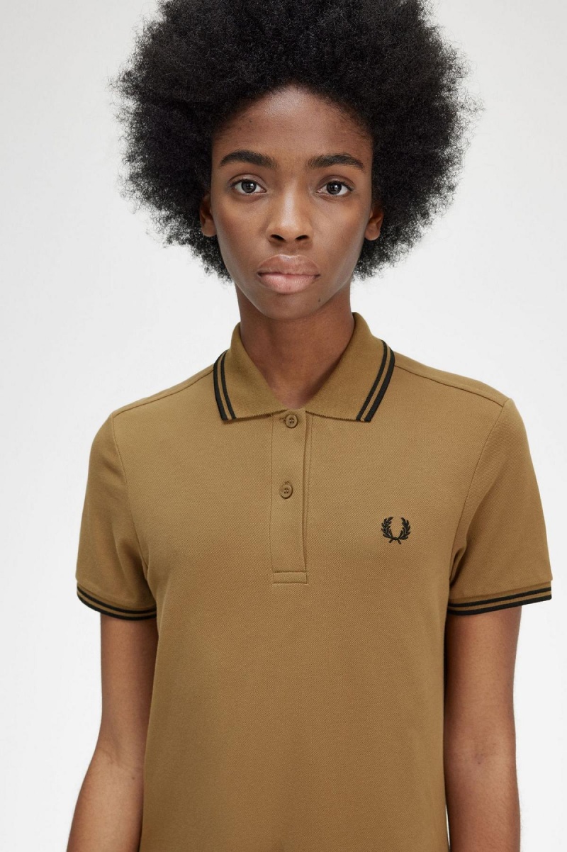 Dámské Šaty Fred Perry Twin Tipped Fred Perry Shirt Shaded Stone | GCZUC75320