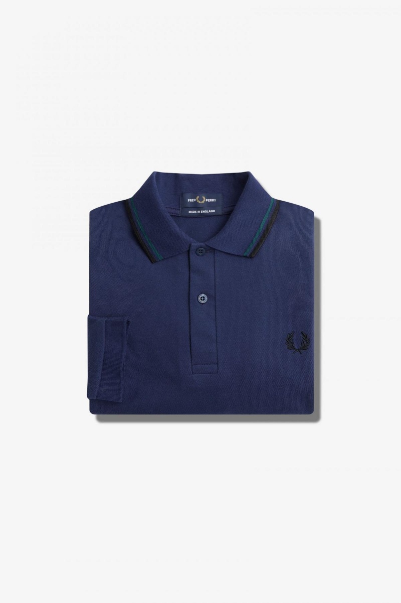 Pánské Fred Perry Shirt Fred Perry M1212 Tmavě Blankyt Blankyt Černé | CZQCS46080