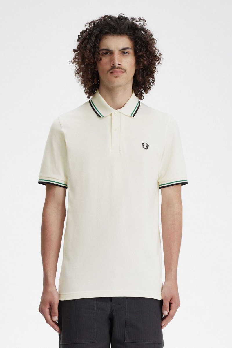 Pánské Fred Perry Shirt Fred Perry M12 Světle Zelene Černé | CZDFL54983