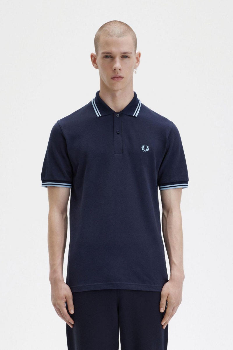 Pánské Fred Perry Shirt Fred Perry M12 Tmavě Blankyt | SCZVO41964