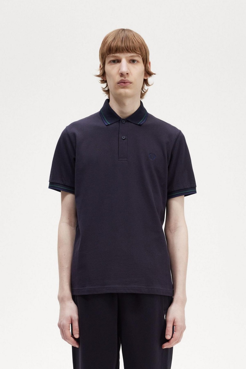 Pánské Fred Perry Shirt Fred Perry M12 Tmavě Blankyt Blankyt Tmavě Blankyt | YCZGT98569