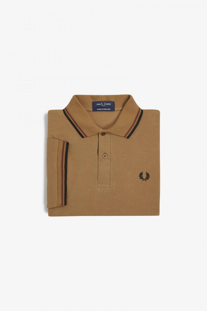 Pánské Fred Perry Shirt Fred Perry M12 Tmavě Hnědé Černé | LCZTR99571