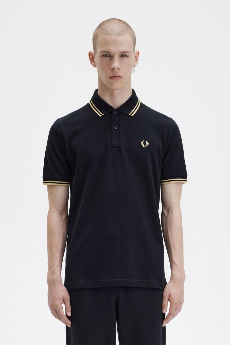 Pánské Fred Perry Shirt Fred Perry M12 Černé | UCZND67031