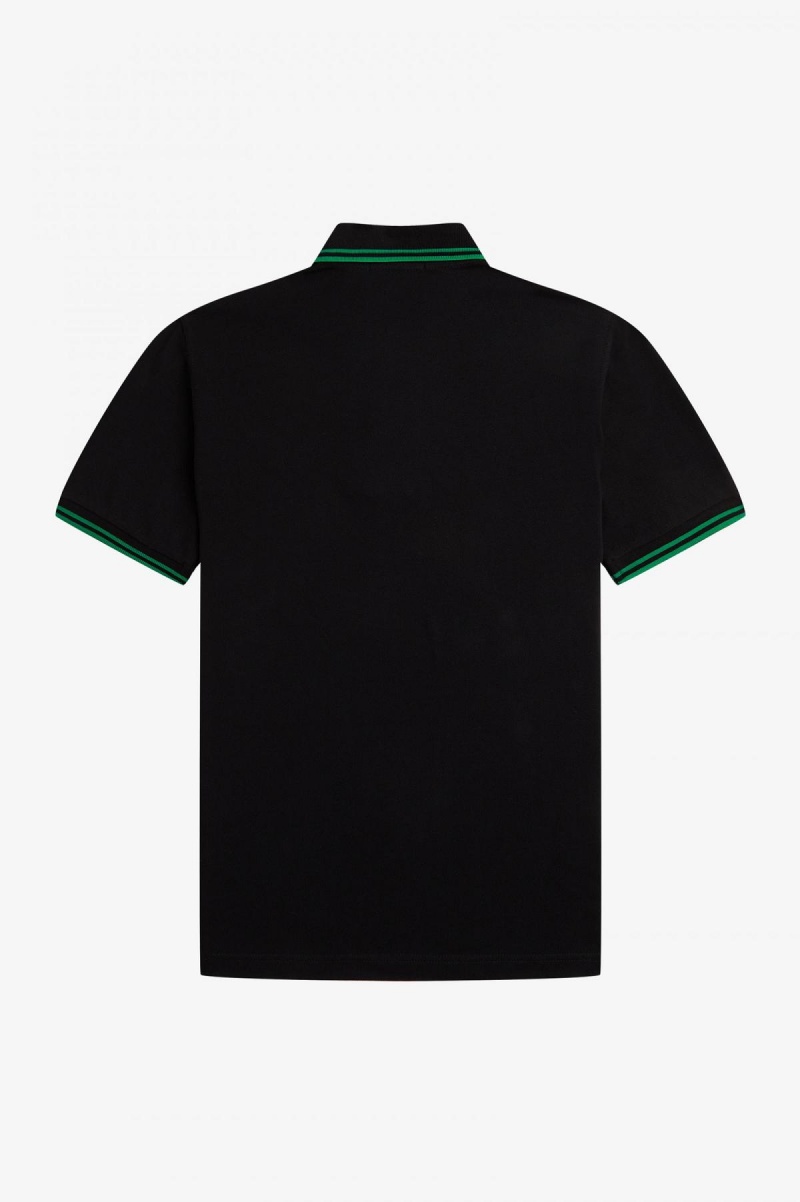 Pánské Fred Perry Shirt Fred Perry M12 Černé Zelene Zelene | ZCZMJ55242