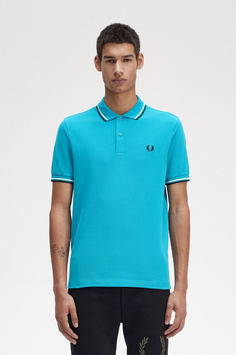 Pánské Fred Perry Shirt Fred Perry M3600 Blankyt Krém Černé | CZJKU33252