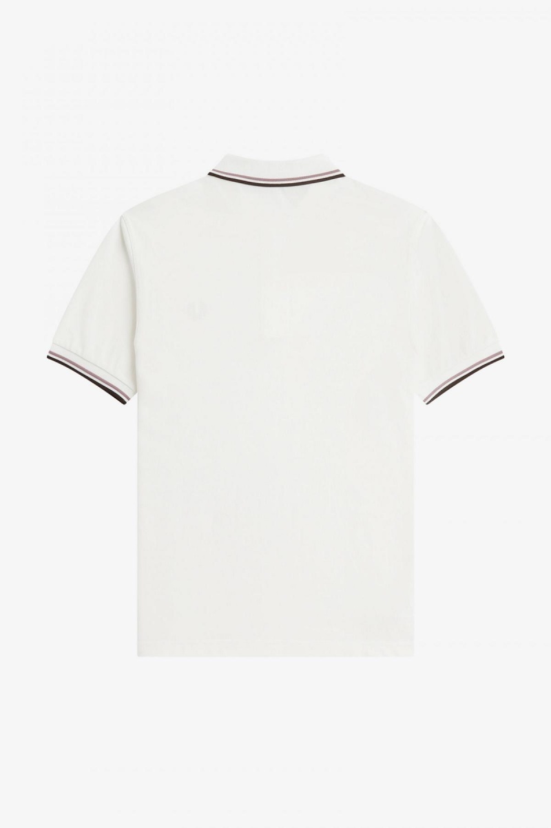 Pánské Fred Perry Shirt Fred Perry M3600 Bílé Tmavě Růžové | CZIIZ85332