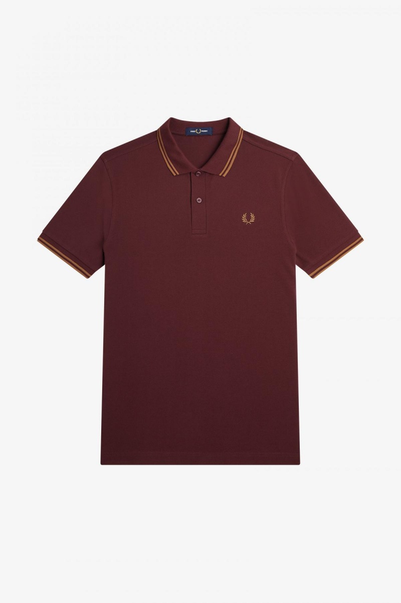 Pánské Fred Perry Shirt Fred Perry M3600 Oxblood / Shaded Stone / Shaded Stone | BCZSD51045