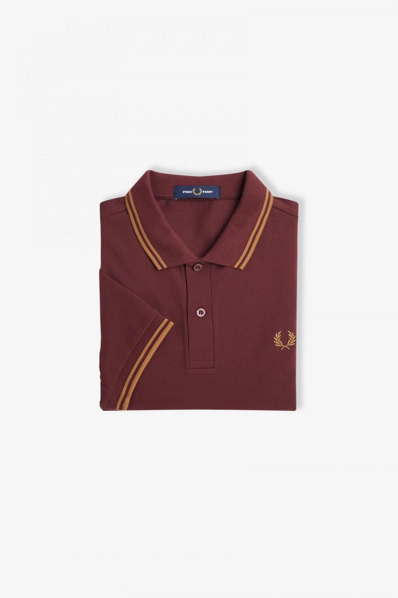 Pánské Fred Perry Shirt Fred Perry M3600 Oxblood / Shaded Stone / Shaded Stone | BCZSD51045