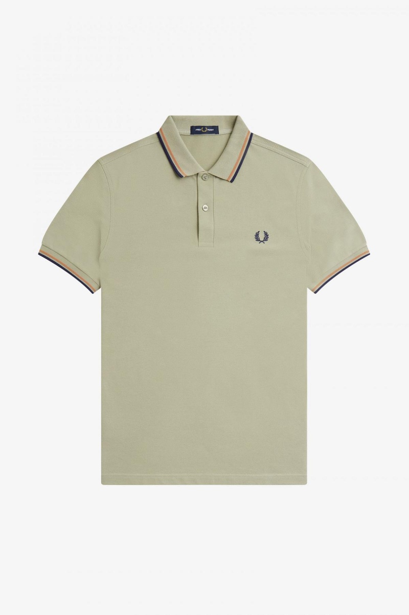 Pánské Fred Perry Shirt Fred Perry M3600 Světle Tmavě Blankyt | GCZEC81548