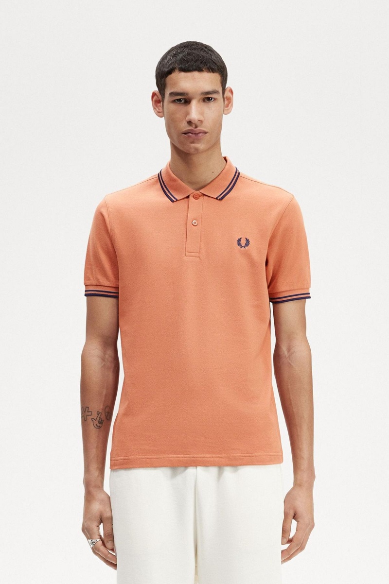 Pánské Fred Perry Shirt Fred Perry M3600 Světle Tmavě Blankyt Tmavě Blankyt | CZQAV69395