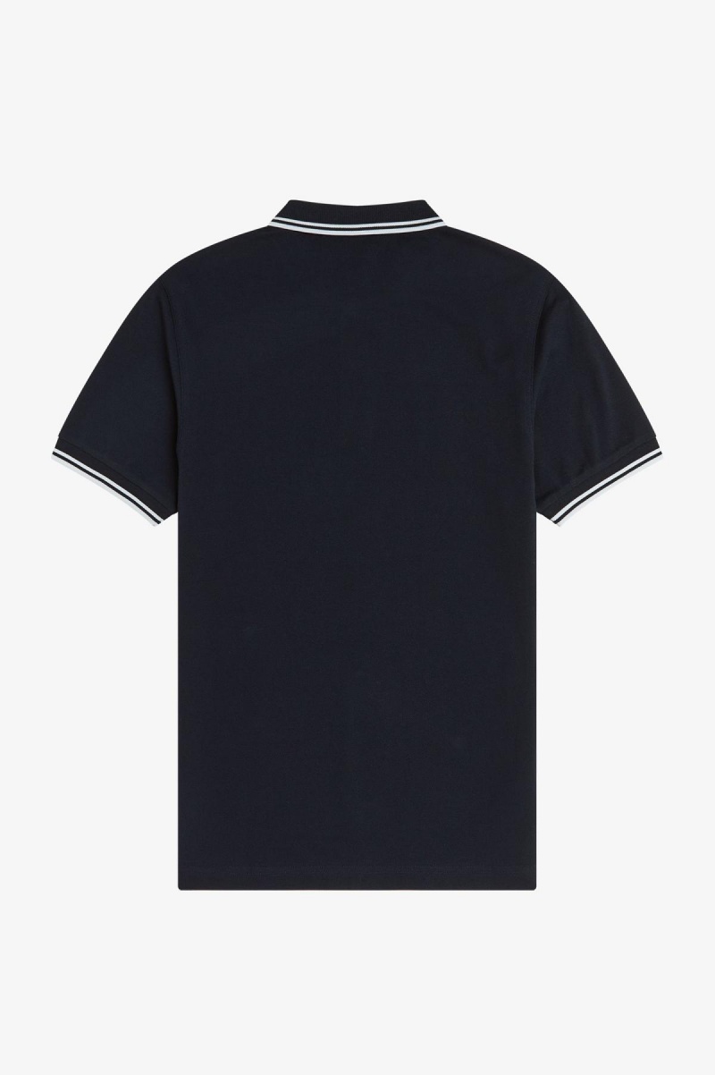 Pánské Fred Perry Shirt Fred Perry M3600 Tmavě Blankyt Bílé Bílé | ZCZNQ77261