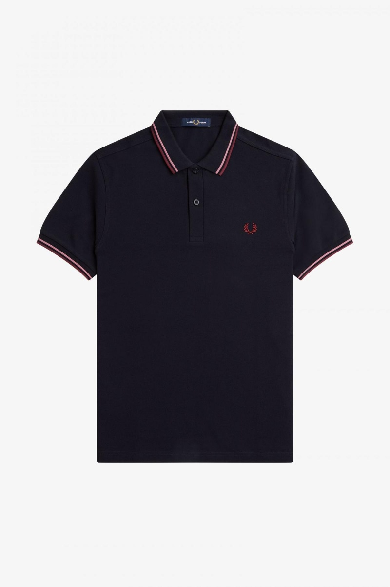 Pánské Fred Perry Shirt Fred Perry M3600 Tmavě Blankyt Růžové Růžové | CZJBT62836