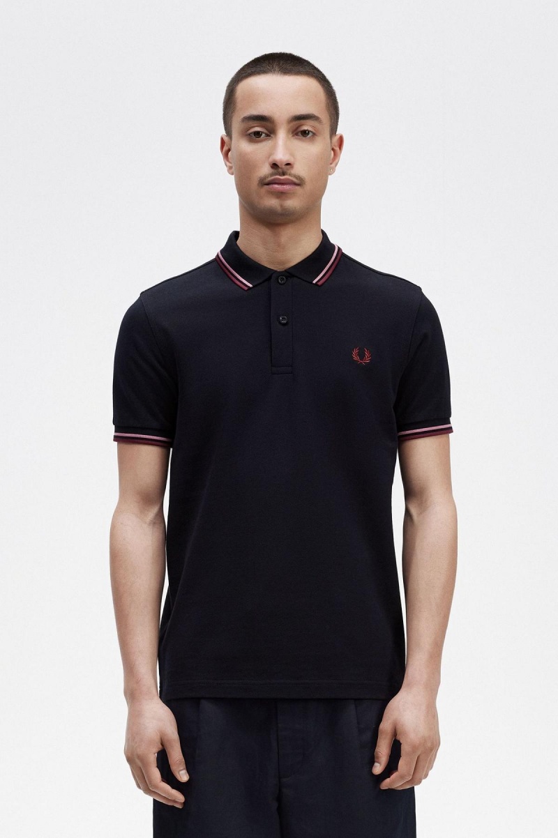 Pánské Fred Perry Shirt Fred Perry M3600 Tmavě Blankyt Růžové Růžové | CZJBT62836