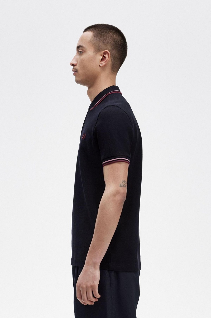 Pánské Fred Perry Shirt Fred Perry M3600 Tmavě Blankyt Růžové Růžové | CZJBT62836