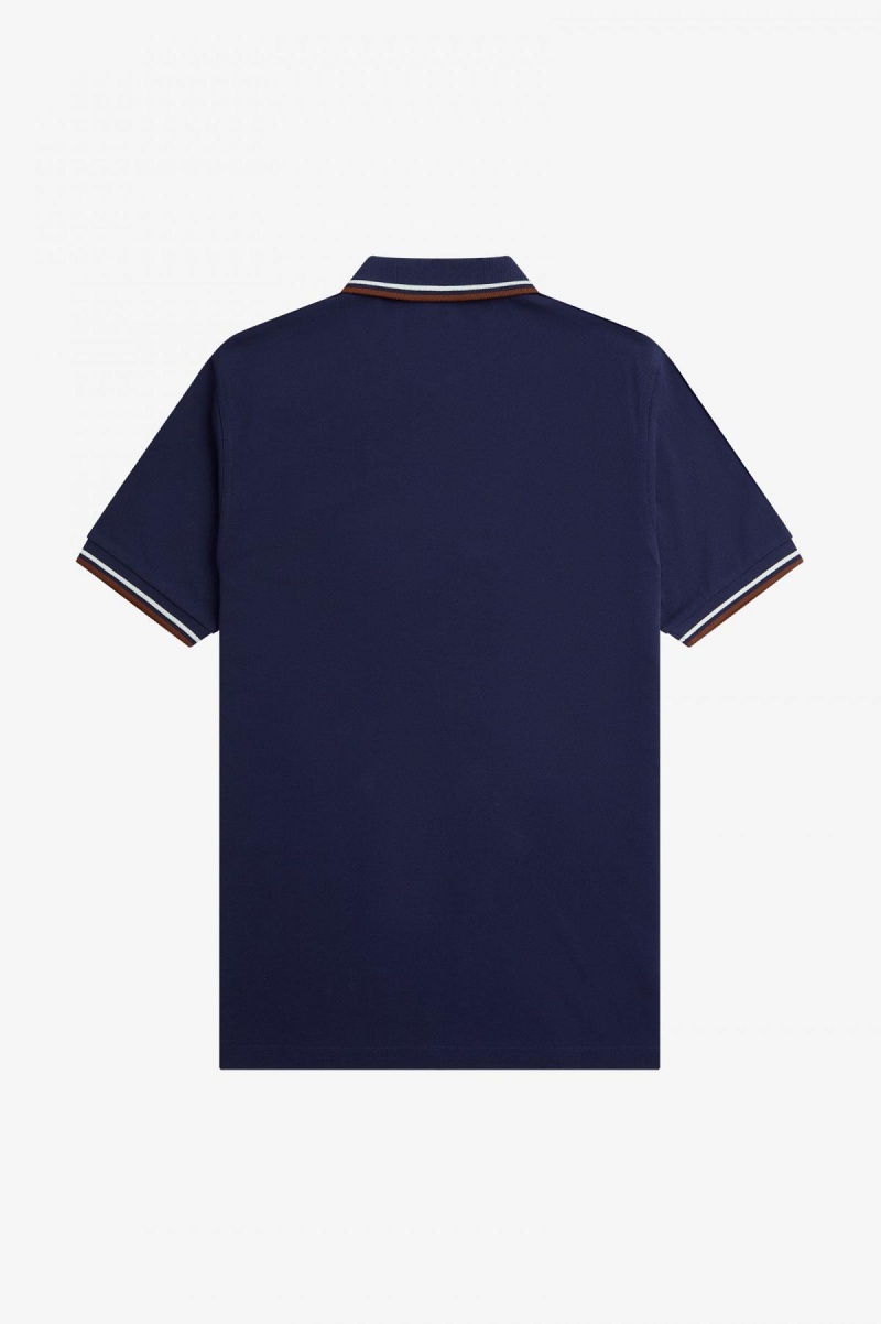 Pánské Fred Perry Shirt Fred Perry M3600 Tmavě Blankyt Hnědé | ECZVG63506