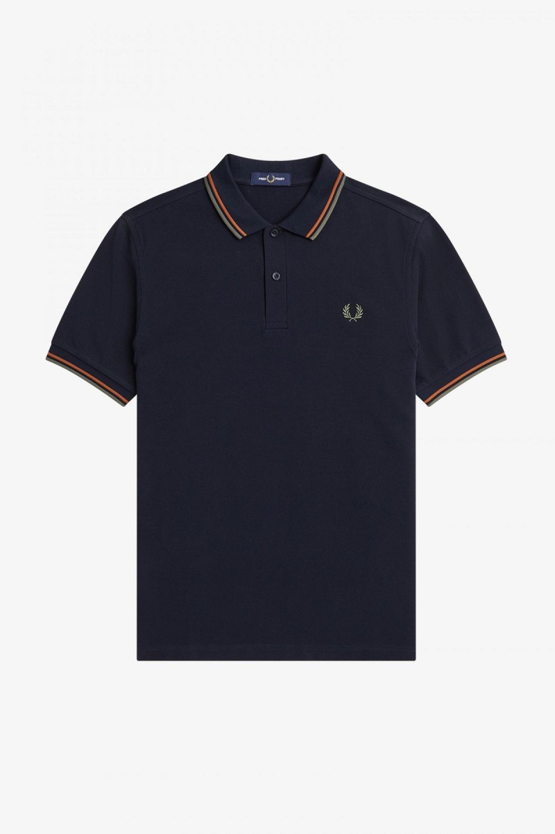 Pánské Fred Perry Shirt Fred Perry M3600 Tmavě Blankyt Zelene | BCZSD32159