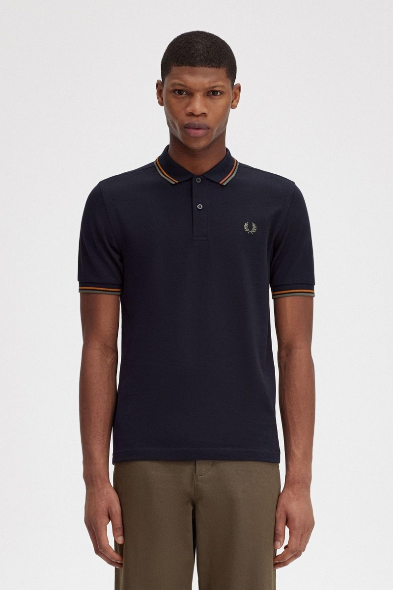 Pánské Fred Perry Shirt Fred Perry M3600 Tmavě Blankyt Zelene | BCZSD32159