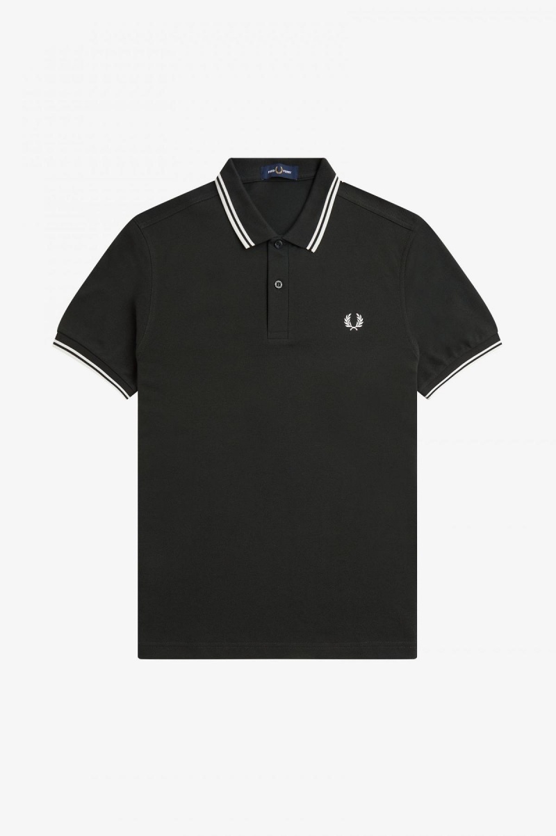 Pánské Fred Perry Shirt Fred Perry M3600 Zelene Bílé Bílé | CZQAV48560